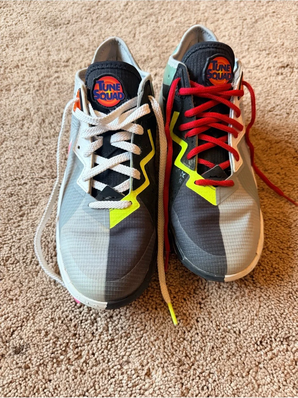 Nike Kids' Gray & Neon Basketball Shoes -Tune Squad